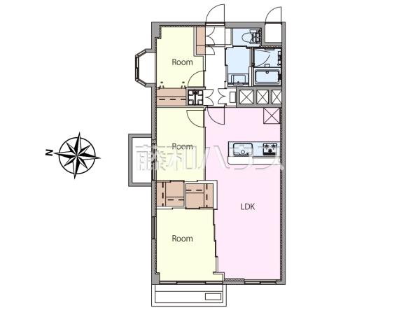 各居室にはクローゼットを完備し、家具を置くスペースが確保しやすい設計がされております。