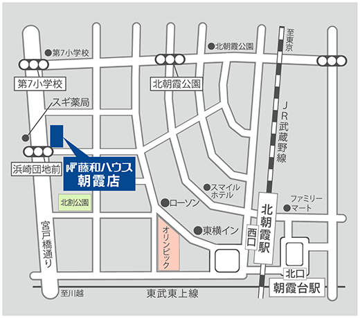 朝霞店マップ
