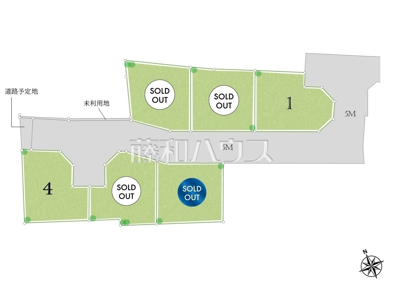 全体区画図　【府中市四谷６丁目】