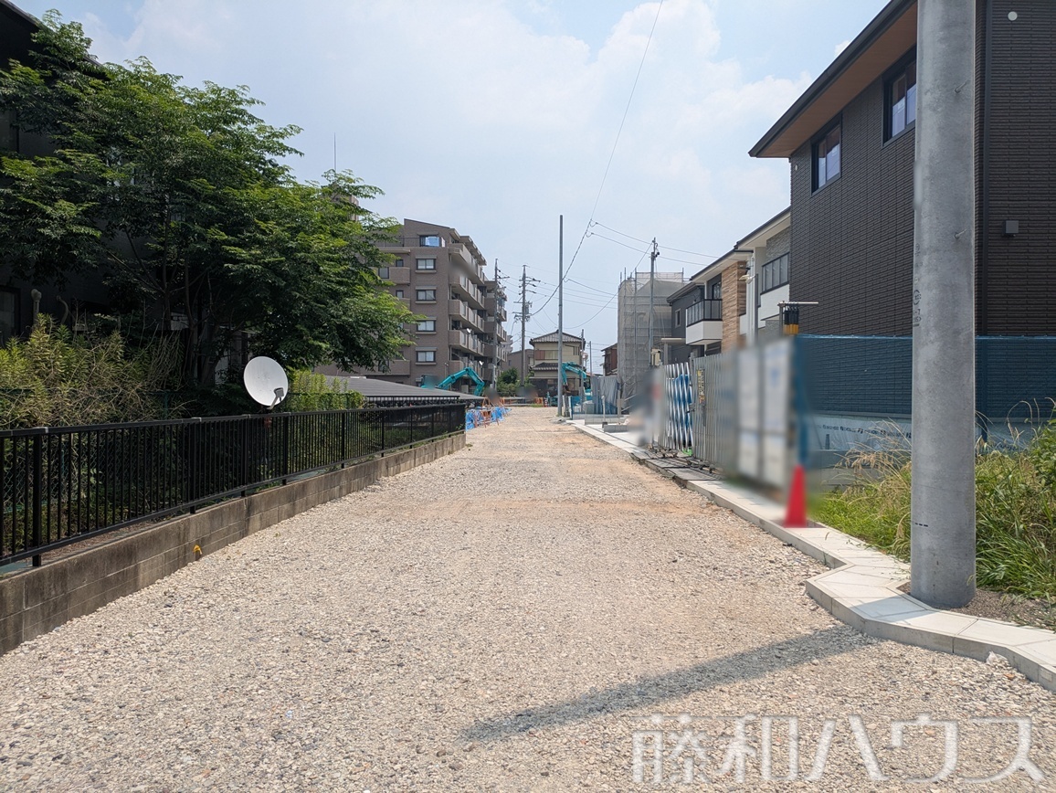 北側　接道状況および現場風景　【春日井市宮町】／撮影日：2025年7月5日