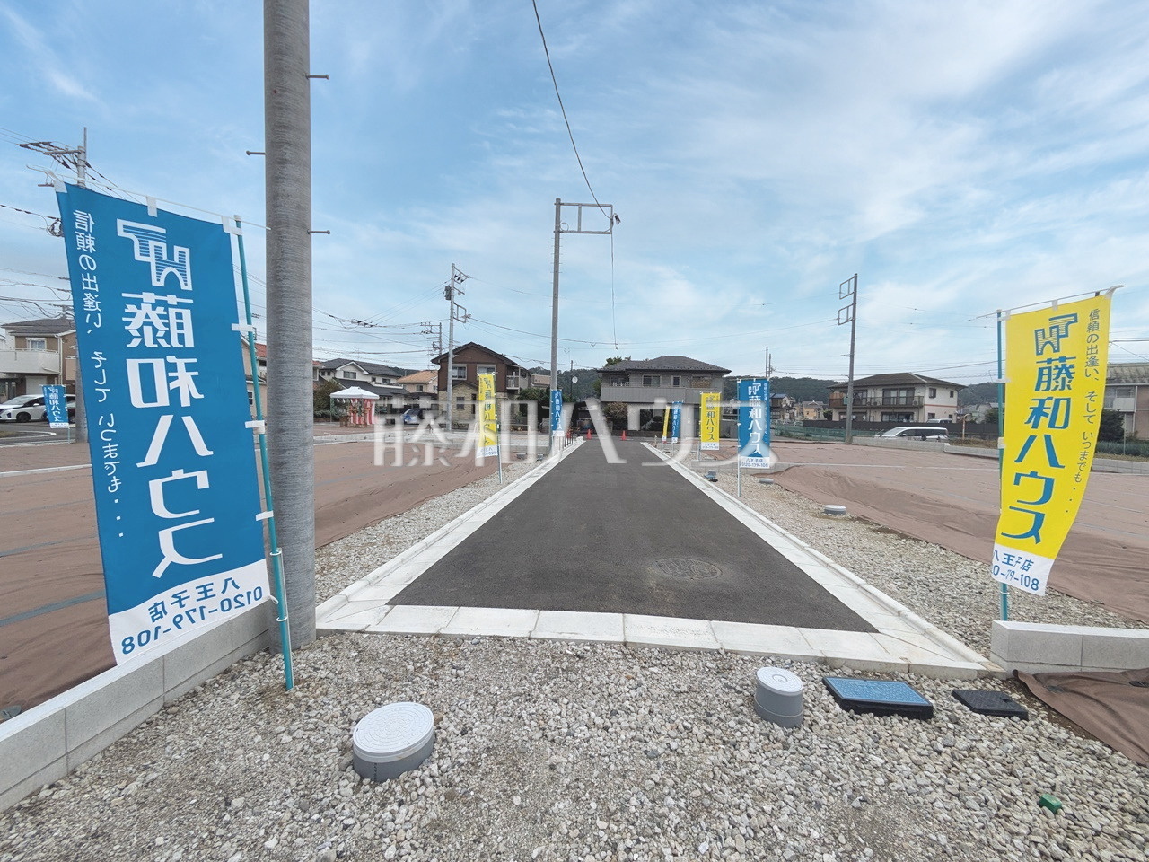 接道状況および現場風景　【八王子市楢原町】／撮影日：2024年10月26日