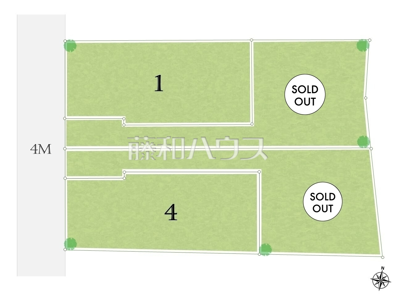 全体区画図　【調布市深大寺北町４丁目】