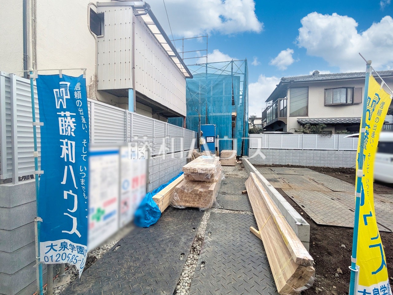 建物のプレゼンをさせていただきますので、実際の完成イメージを思い描いていただくことができます。お気軽にお問合せ下さい。　【練馬区練馬４丁目】／撮影日：2025年3月11日