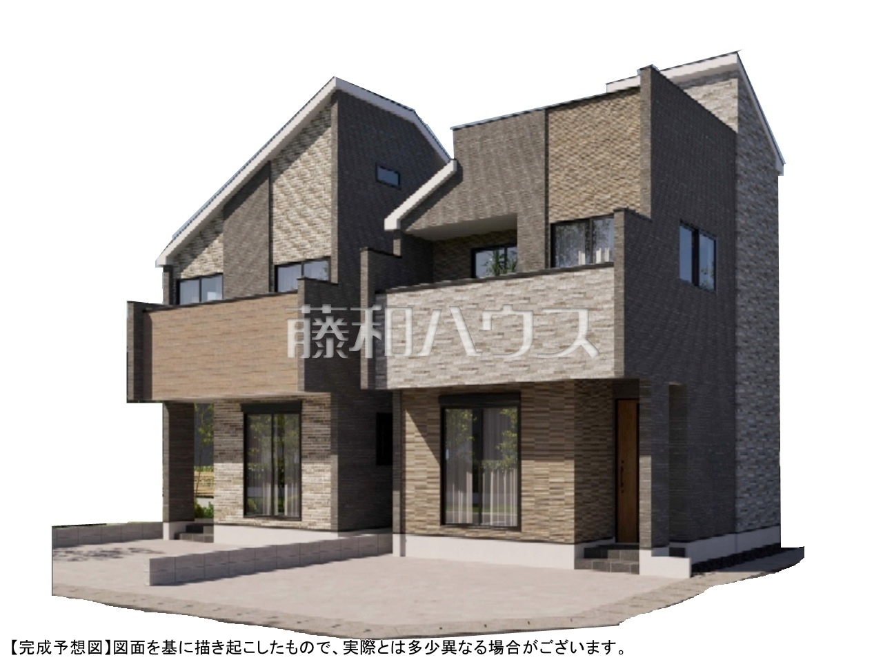 完成予想図（外観）　【新座市野火止５丁目】建物のプレゼンをさせて頂きますので、実際の完成イメージを思い描いて頂くことができます。お気軽にお問合せを。　