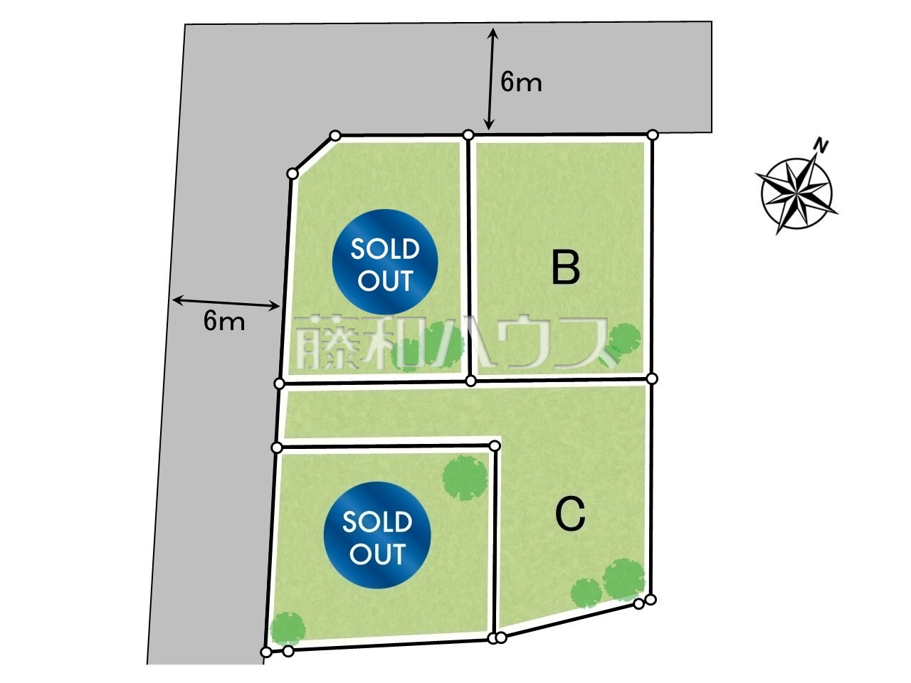 全体区画図　平日のご案内も可能です。まずはお気軽にお問合せ下さいませ。【日野市大字川辺堀之内】