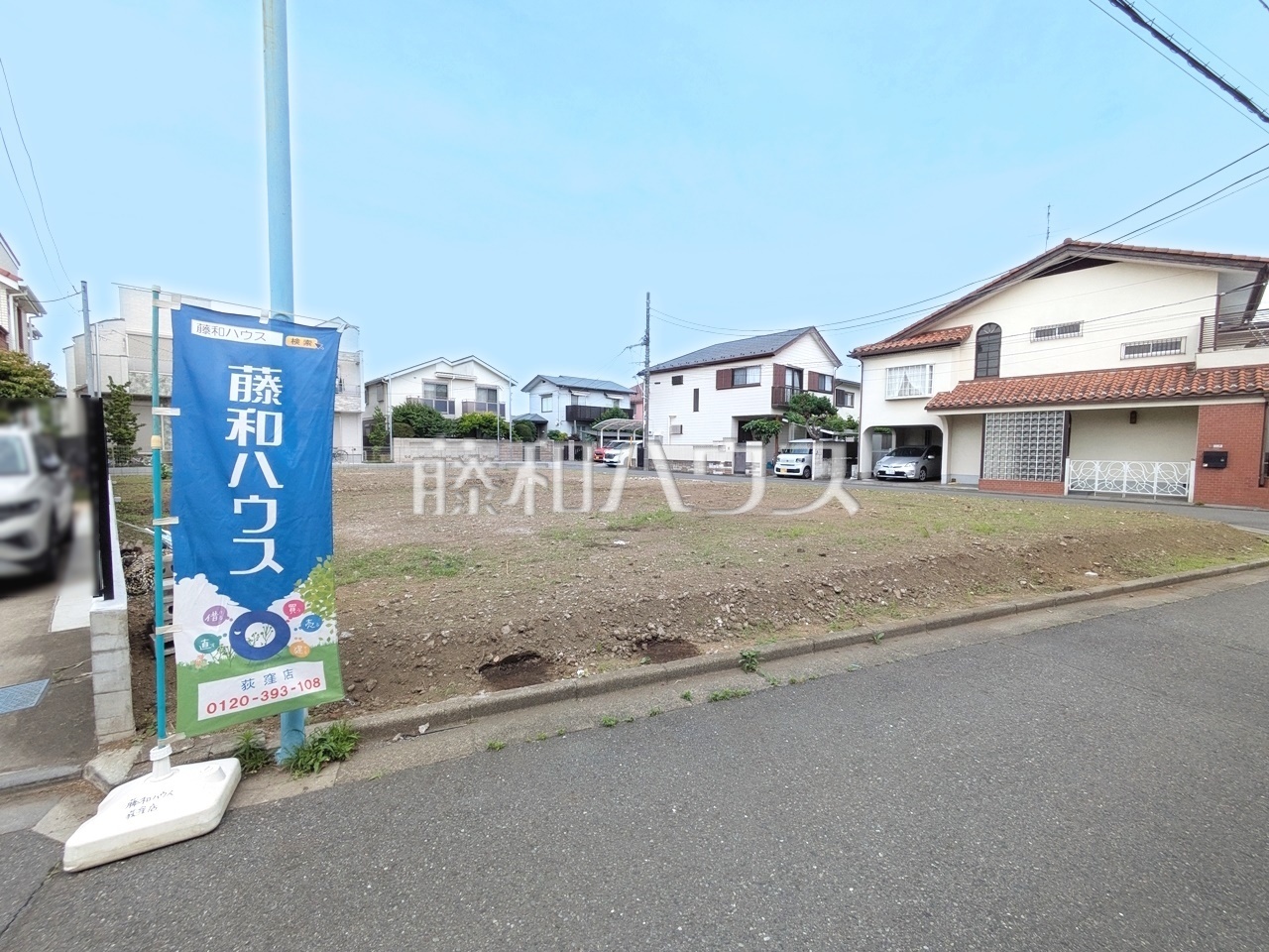 現場風景　【杉並区成田西１丁目】
建物のプレゼンをさせていただきますので、実際の完成イメージを思い描いていただくことができます。お気軽にお問合せ下さい。／撮影日：2025年5月22日