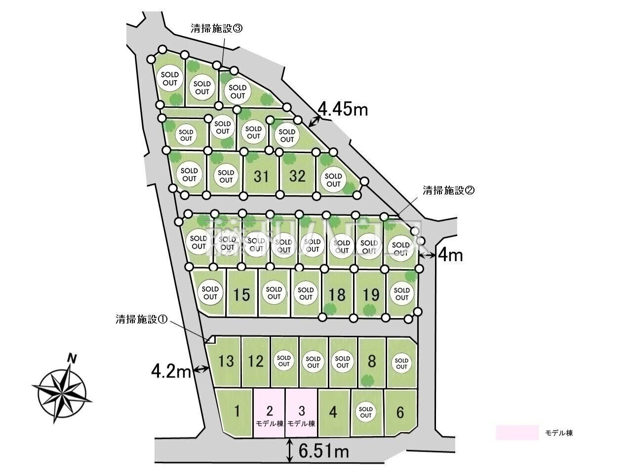 全体区画図 【新座市池田4丁目】