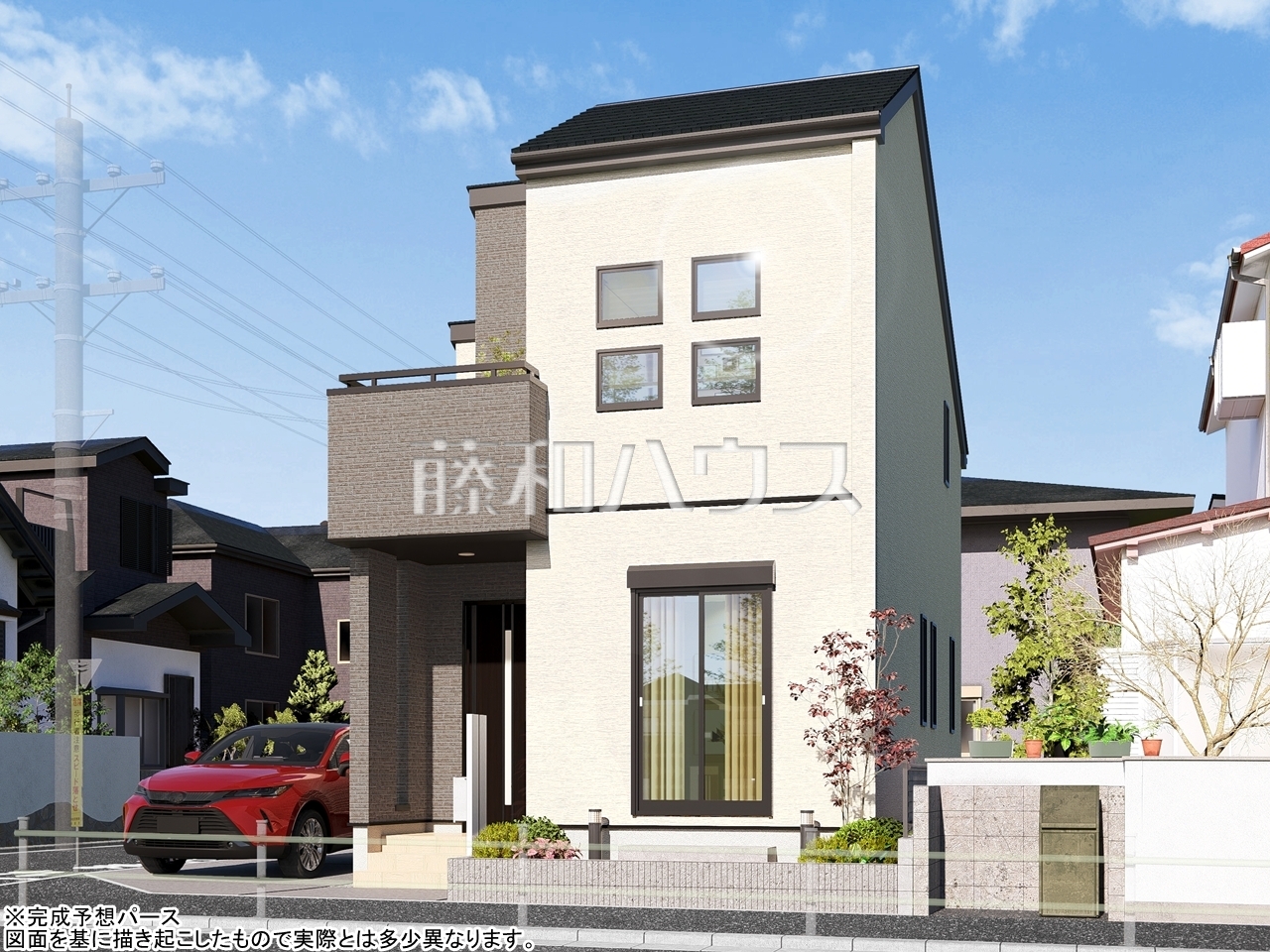 完成予想図(外観) 【小平市中島町】