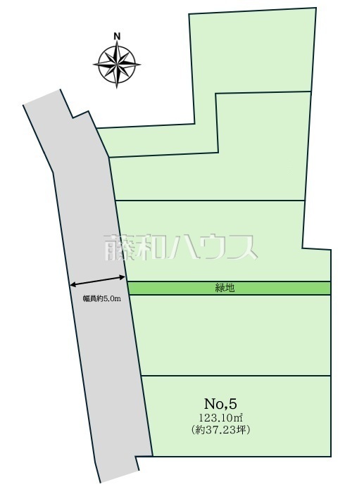 ≪区画図≫全区画30坪以上!建築条件なし【東久留米市前沢1丁目】物件より15分圏内・学校・スーパー揃う好住環境♪