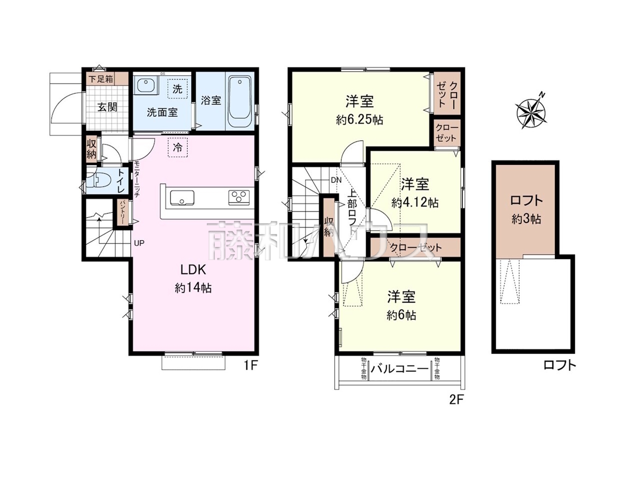 間取図 【日野市東豊田1丁目】