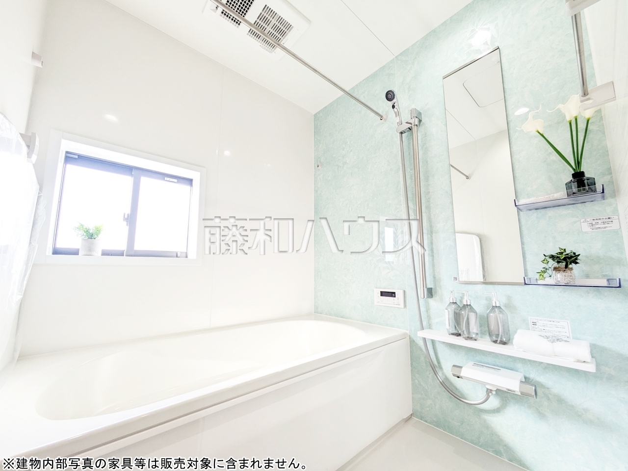 ◆モデルハウス 浴室◆
落ち着いた色合いで疲れたからだを癒す、贅沢なくつろぎ空間です。/撮影日:2026年8月1日