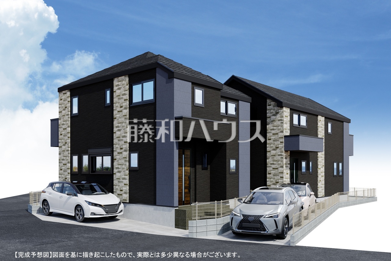 ≪完成予想図・外観パース≫ 建物のプレゼンをさせていただきますので、実際の完成イメージを思い描いていただくことができます。お気軽にお問合せ下さい。【東久留米市浅間町2丁目】