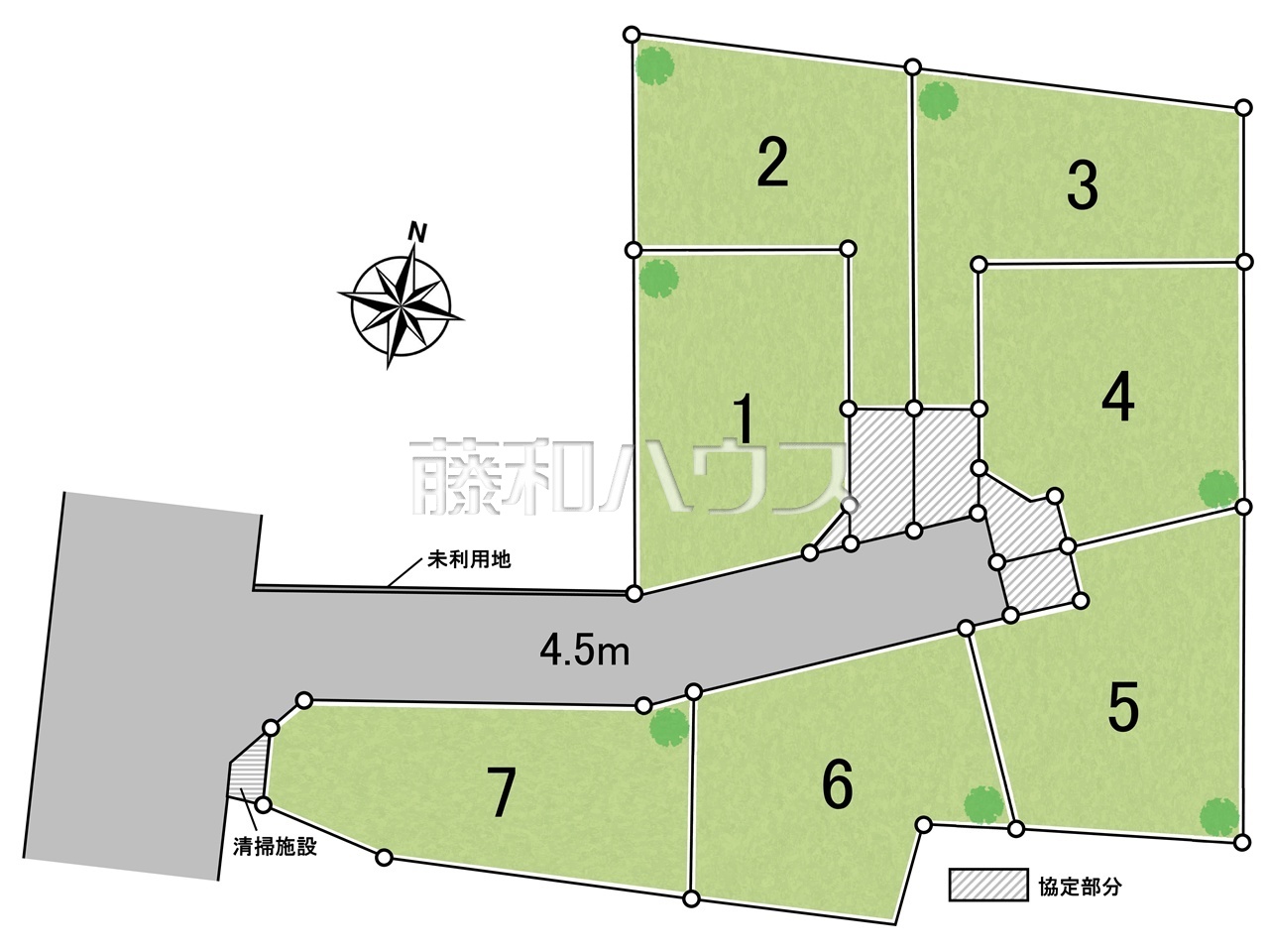 全体区画図 【清瀬市旭が丘5丁目】