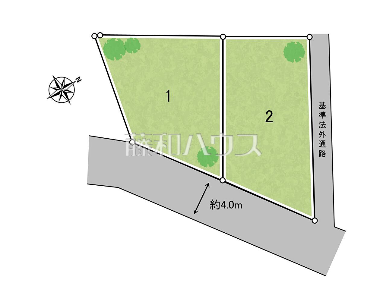 全体区画図 【八王子市長房町】