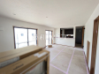 リビング（現況　建築中）【府中市天神町２丁目】対面キッチンを採用したリビングは明るく開放感を主として設計しました。一日の中で一番長く家族が集まる場所だから機能性と利便性を重視しました。　