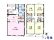 ≪2号棟　間取図≫全居室角部屋仕様で2面採光を実現【府中市四谷３丁目】