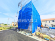 1号棟　外観　【昭島市中神町２丁目】
現在建築中につき、完成後には確認できなくなる構造部分などがご覧いただけます。完成後の内覧とは違った視点での現地見学が可能です。　