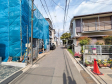 接道状況および現場風景　【杉並区本天沼１丁目】 現在建築中の物件です！物件の内部構造などは今しか見られません。完成前の状態もご確認ください。是非ご見学のお問合せを！ 