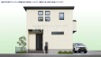 建物プラン例（パース・外観）　【練馬区田柄１丁目】　[参考プラン] 建物価格：1,800万円（税込）　建物面積：89.43m²