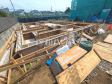 外観　【東村山市久米川町３丁目】
ここに住む方を想像して、着々と建築しております！　