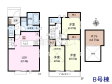 B号棟　間取図　【府中市北山町２丁目】