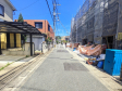 接道状況および現場風景　【福岡市西区横浜１丁目】