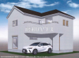 建物プラン例（パース・外観）　【練馬区大泉町２丁目】　[参考プラン] 建物価格：1,900万円（税込）　建物面積：100.43m&sup2;