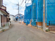 接道状況および現場風景　【新座市石神３丁目】