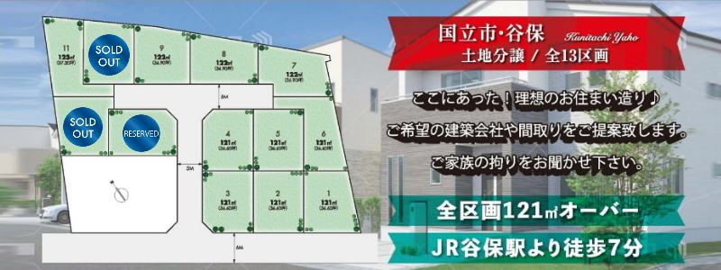 【国立市谷保　全7区画　宅地分譲】のイメージ1