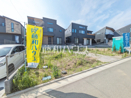 4号地　現地写真　【昭島市緑町２丁目】見学はしたいけど、なかなか時間が取れない・・・そんな方に出勤前や仕事終わりにマイホームを見学できるサポートをいたします！／撮影日2025/07/03