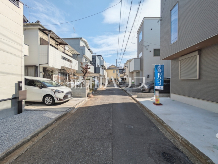 接道状況および現場風景　【新座市北野２丁目】／撮影日2025/02/28