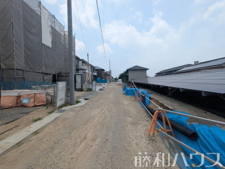北側　接道状況および現場風景　【春日井市宮町字下夕原】／撮影日2025/07/05
