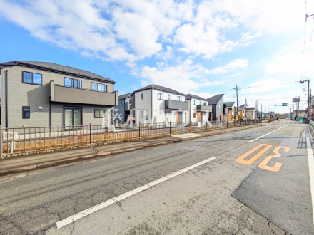 接道状況および現場風景　【昭島市拝島町５丁目】／撮影日2025/01/07