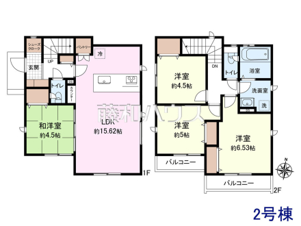 2号棟　間取図　【東久留米市中央町５丁目】