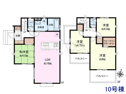 10号棟　間取図　【東久留米市中央町５丁目】