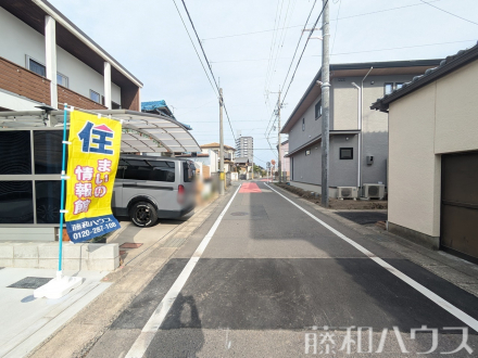 接道状況および現場風景　【岩倉市下本町真光寺】／撮影日2025/03/06