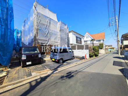 接道状況および現場風景　【三鷹市深大寺２丁目】／撮影日2025/03/21