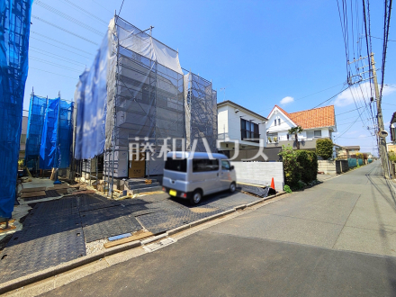 接道状況および現場風景　【三鷹市深大寺２丁目】／撮影日2025/04/12