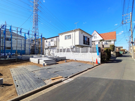 接道状況および現場風景　【三鷹市深大寺２丁目】／撮影日2025/02/23