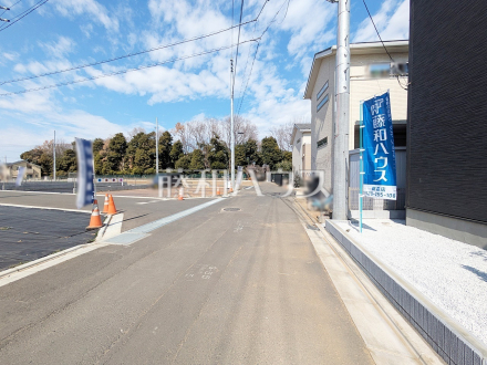 接道状況および現場風景　【富士見市大字水子】／撮影日2025/03/02