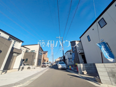 接道状況および現場風景　【富士見市大字水子】／撮影日2025/12/22