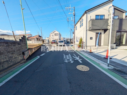 接道状況および現場風景　【富士見市大字水子】／撮影日2025/12/22