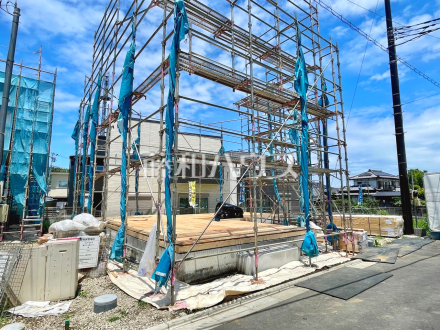 10号棟　外観　【富士見市大字水子】建築工事中ですが、道路から建物までの距離や日当たりなど、現状でも様々確認可能です！／撮影日2024/06/16
