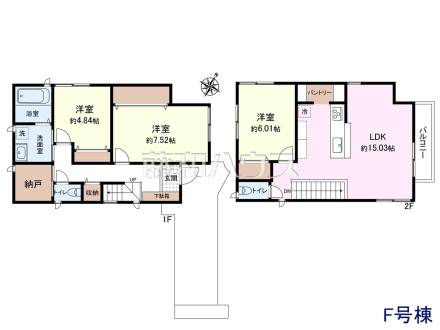 F号棟　間取図　【国立市西１丁目】