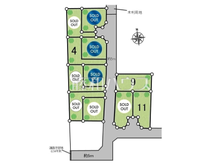 全体区画図　【立川市西砂町３丁目】 平日のご案内も可能です。まずはお気軽にお問合せ下さいませ。 