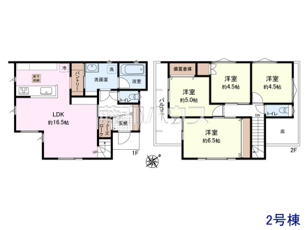 2号棟　間取図　【昭島市緑町２丁目】