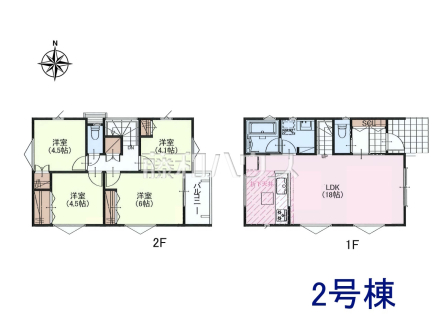 2号棟　間取図　【所沢市大字下安松】