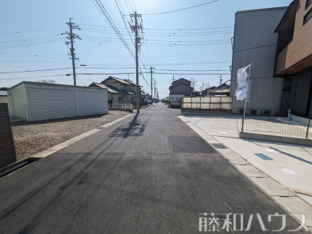 接道状況および現場風景　【春日井市気噴町１丁目】／撮影日2025/03/23