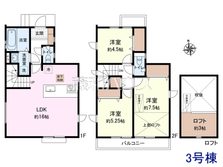 3号棟　間取図　【調布市深大寺北町７丁目】
