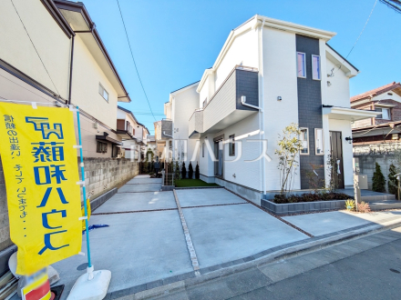 2号棟　外観　【調布市深大寺北町６丁目】
堂々完成、いつでもご内覧いただけます！ぜひ実物をご覧いただきたく思います。喜んでご案内いたしますのでお気軽にお問合せ下さい。　／撮影日2025/01/30